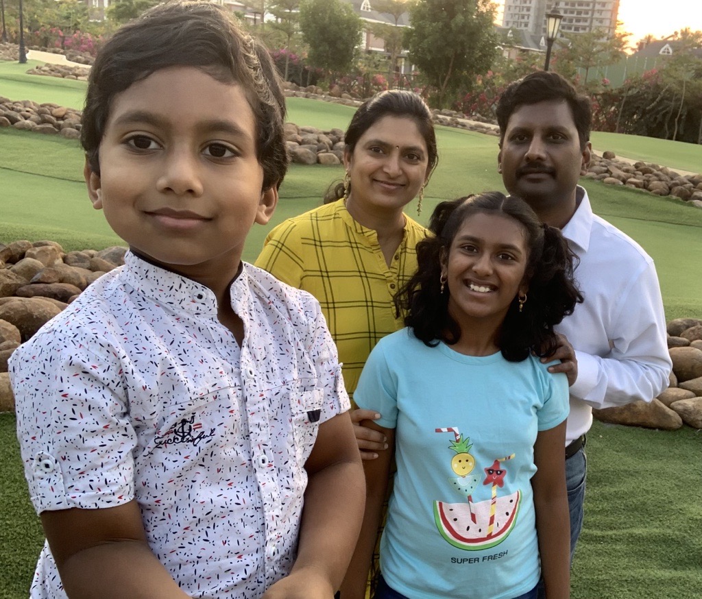 Madhan with his family