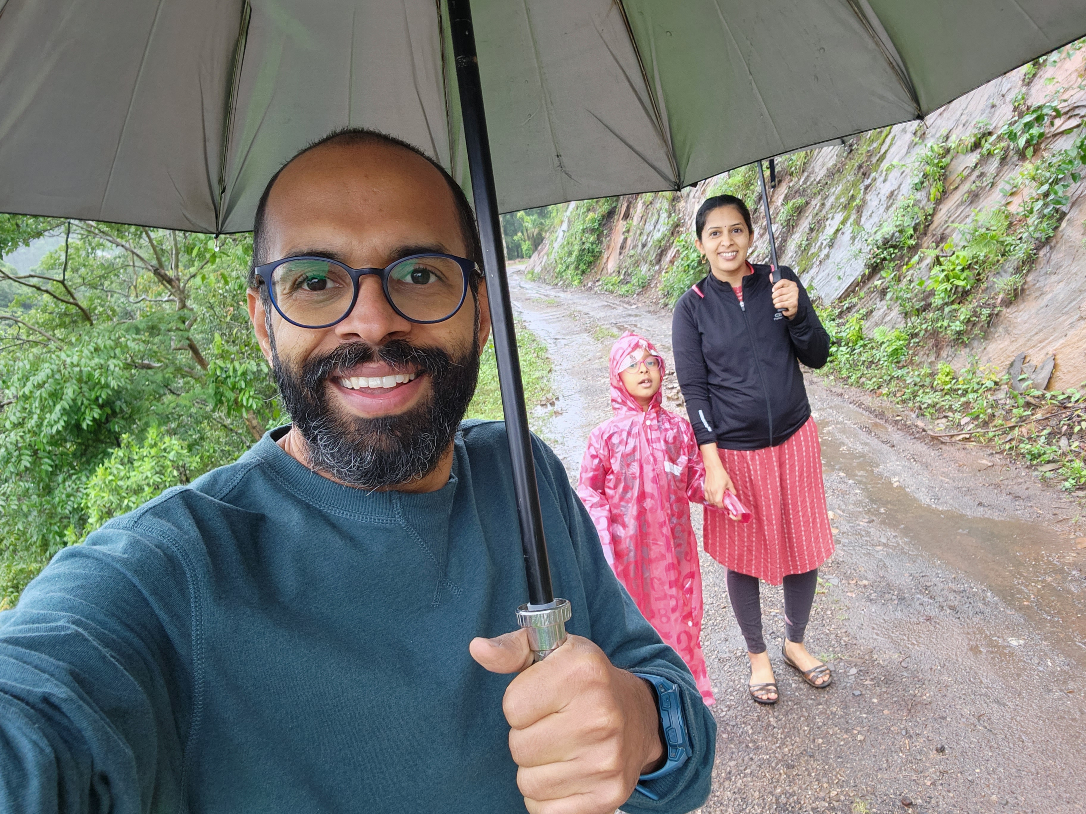 Sudheer Bhat, a tech leader at InMobi, with his family